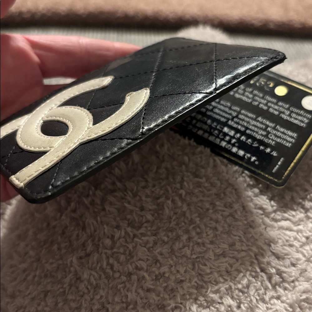 Chanel Black Quilted Lambskin Ligne Cambon Card Holder - Picture 9 of 14